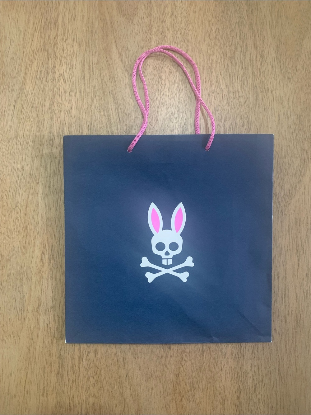Psycho bunny reusable Gift Bag, small White and blue